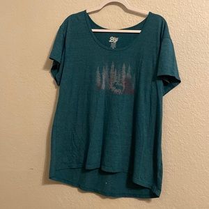 Blue 84 T-Shirt. Yellowstone National Park, Turquoise. Size XL.